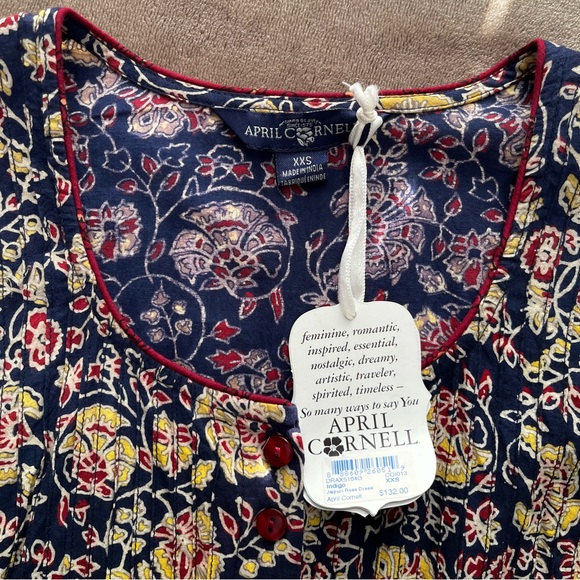 April Cornell Jaipuri Rose Dress Indigo - Picture 6 of 17